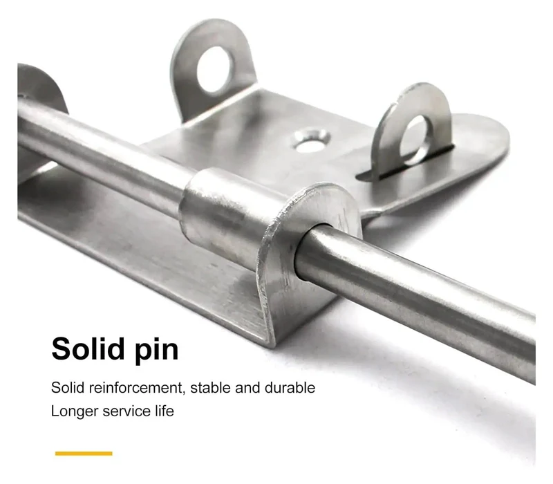 Rock Solid Heavy Duty Sliding Bolt Gate Latch With Padlock Hole For Secure Shed Barn Fence Doors Left Or Right Swinging Steel Hardware Tough As Nails Security