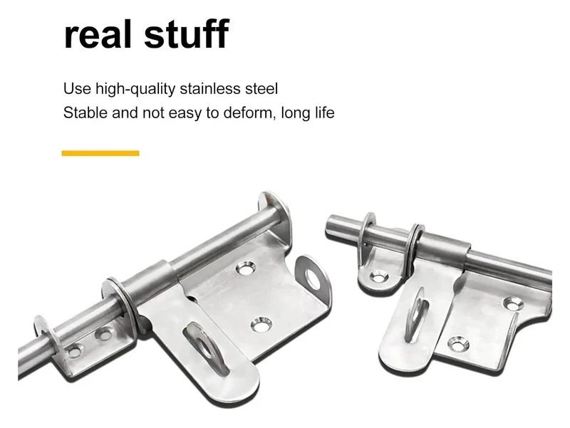 Rock Solid Heavy Duty Sliding Bolt Gate Latch With Padlock Hole For Secure Shed Barn Fence Doors Left Or Right Swinging Steel Hardware Tough As Nails Security
