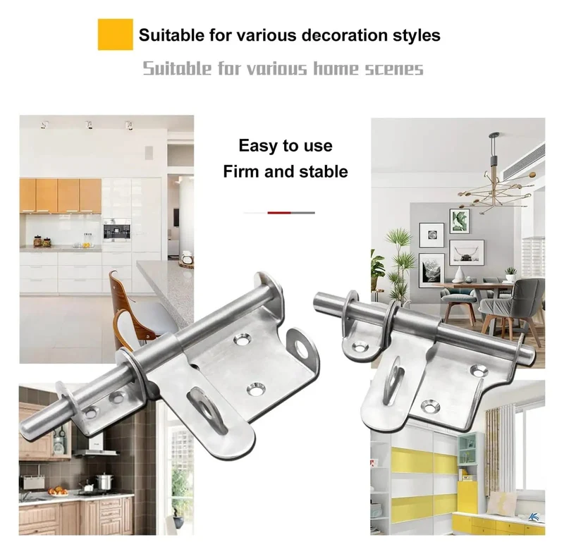 Rock Solid Heavy Duty Sliding Bolt Gate Latch With Padlock Hole For Secure Shed Barn Fence Doors Left Or Right Swinging Steel Hardware Tough As Nails Security
