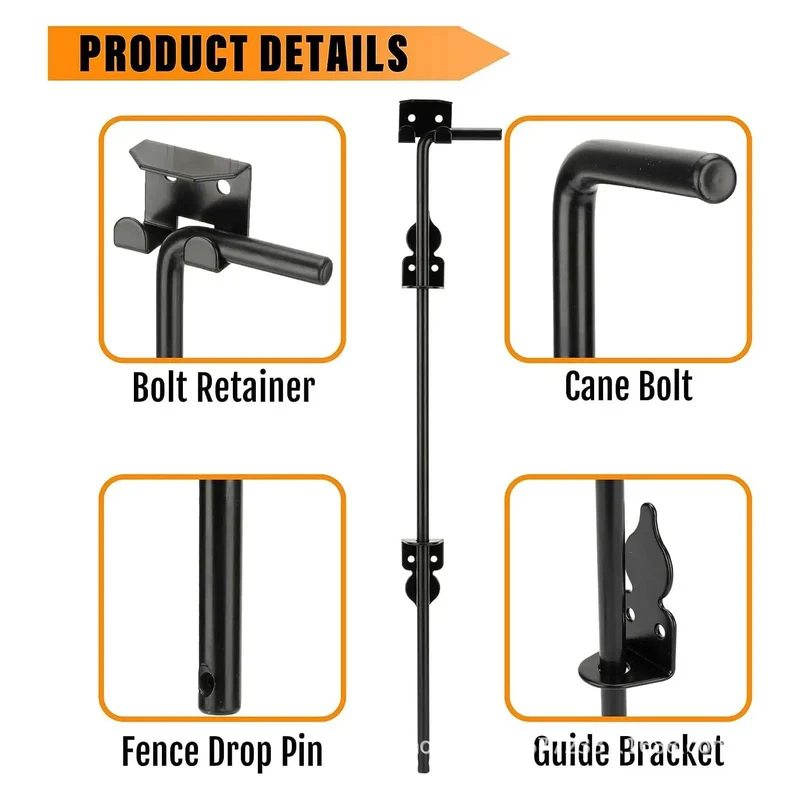 Savage Strength 36 Inch Gate Ground Latch System Built With Heavy Gauge Alloy Steel Drop Rod That Resists Bending And Breaking For Backyard Gates Truck Fences And Farm Entries With Bulletproof Reliability