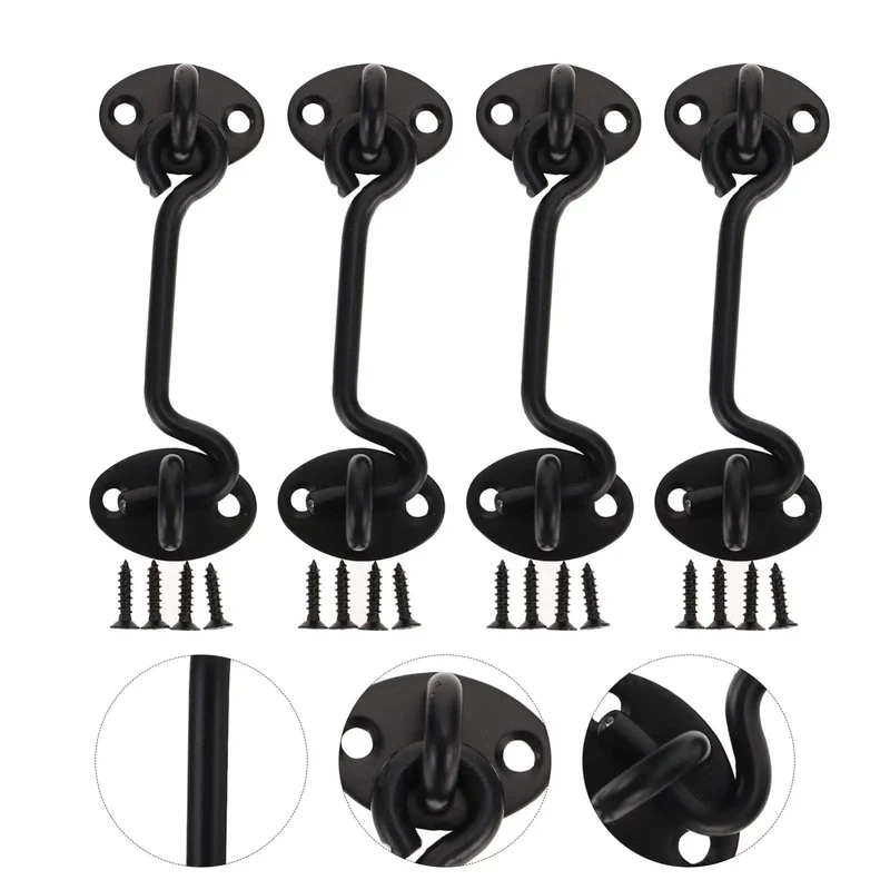 Heavy Duty 16 Pack Barn Door Hook And Eye Latch Kit Tough As Nails Stainless Steel Gate Hasp For Sheds Cabins And Outbuildings No Fuss Setup Top Notch Locking Action Durable Finish