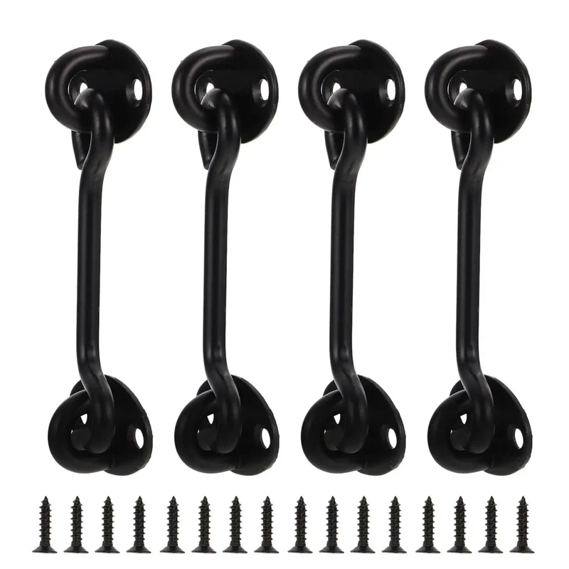 Heavy Duty 16 Pack Barn Door Hook And Eye Latch Kit Tough As Nails Stainless Steel Gate Hasp For Sheds Cabins And Outbuildings No Fuss Setup Top Notch Locking Action Durable Finish