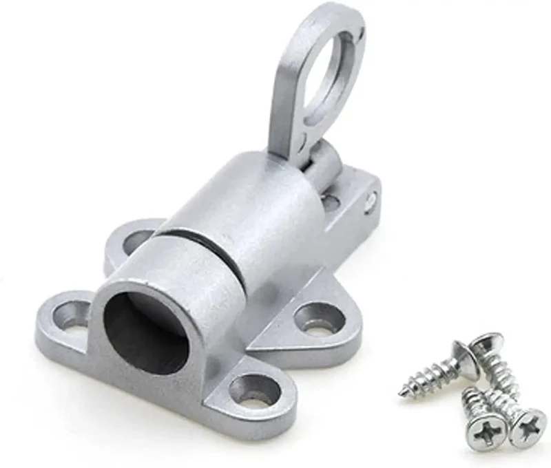 Heavy Duty Aluminum Sliding Door Spring Loaded Barrel Bolt Lock Delivers Smooth As Butter Operation For Sturdy Residential And Commercial Entryways Built Tough To Take Daily Abuse While Gliding Easy Every Single Day