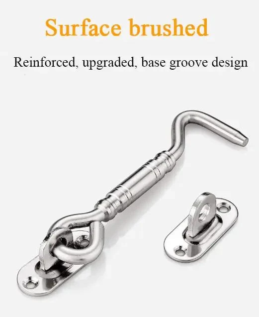 Premium Heavy Duty Stainless Steel Sliding Barn Door Latch With Secure Hook And Eye Lock Featuring Smooth Glide Mechanism And Rock Solid Build For Fences Sheds And Outdoor Security Gates