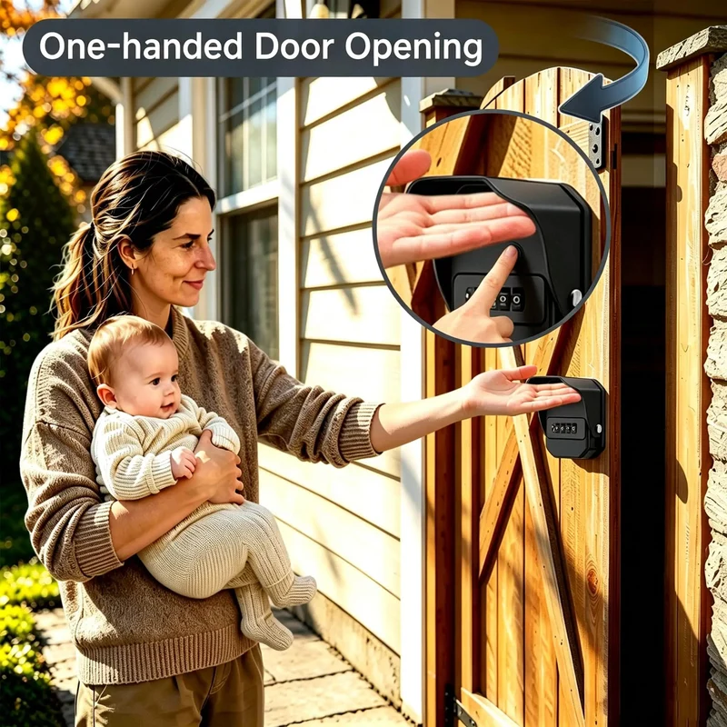 Smooth Operator OneHand PopUp Gate Latch With Secret Combo Lock AND Keyless Weatherproof Rustproof Heavy Duty Fence Hardware For Wood Or Vinyl Backyard Gates That Hold Fast