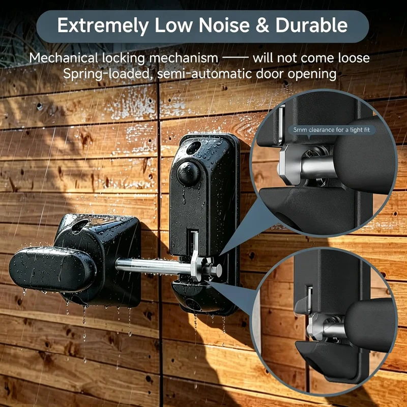 Smooth Operator OneHand PopUp Gate Latch With Secret Combo Lock AND Keyless Weatherproof Rustproof Heavy Duty Fence Hardware For Wood Or Vinyl Backyard Gates That Hold Fast