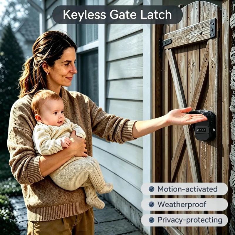 Smooth Operator OneHand PopUp Gate Latch With Secret Combo Lock AND Keyless Weatherproof Rustproof Heavy Duty Fence Hardware For Wood Or Vinyl Backyard Gates That Hold Fast