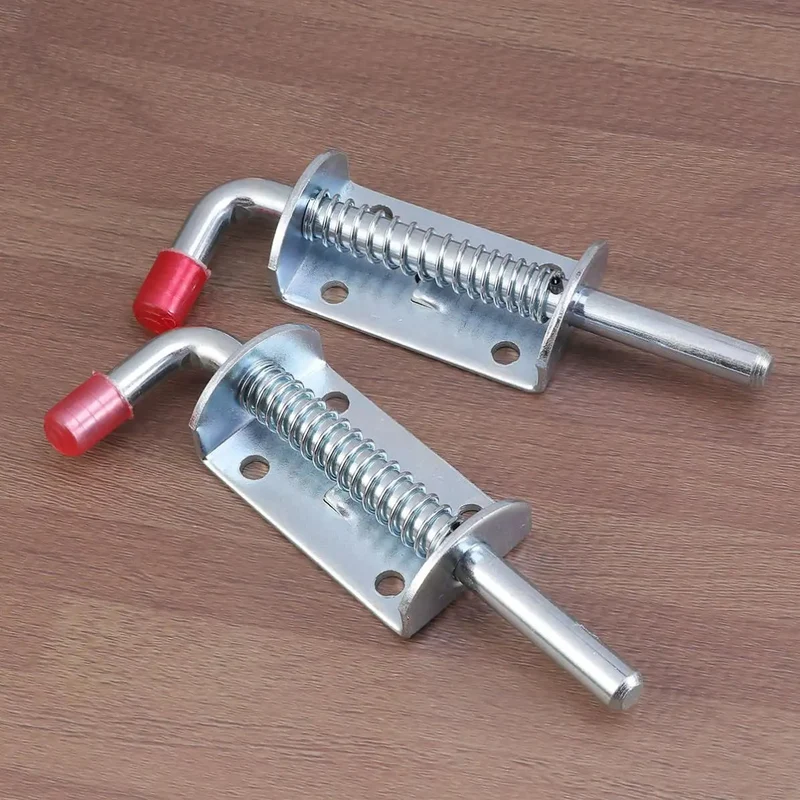 Premium Stainless Steel Spring Loaded Gate Latch And Bolt Hardware Set For Utility Dump Trailers Barn Doors Corrosion Resistant Secure Locking No Sweat Install Built Tough Rock Solid Security