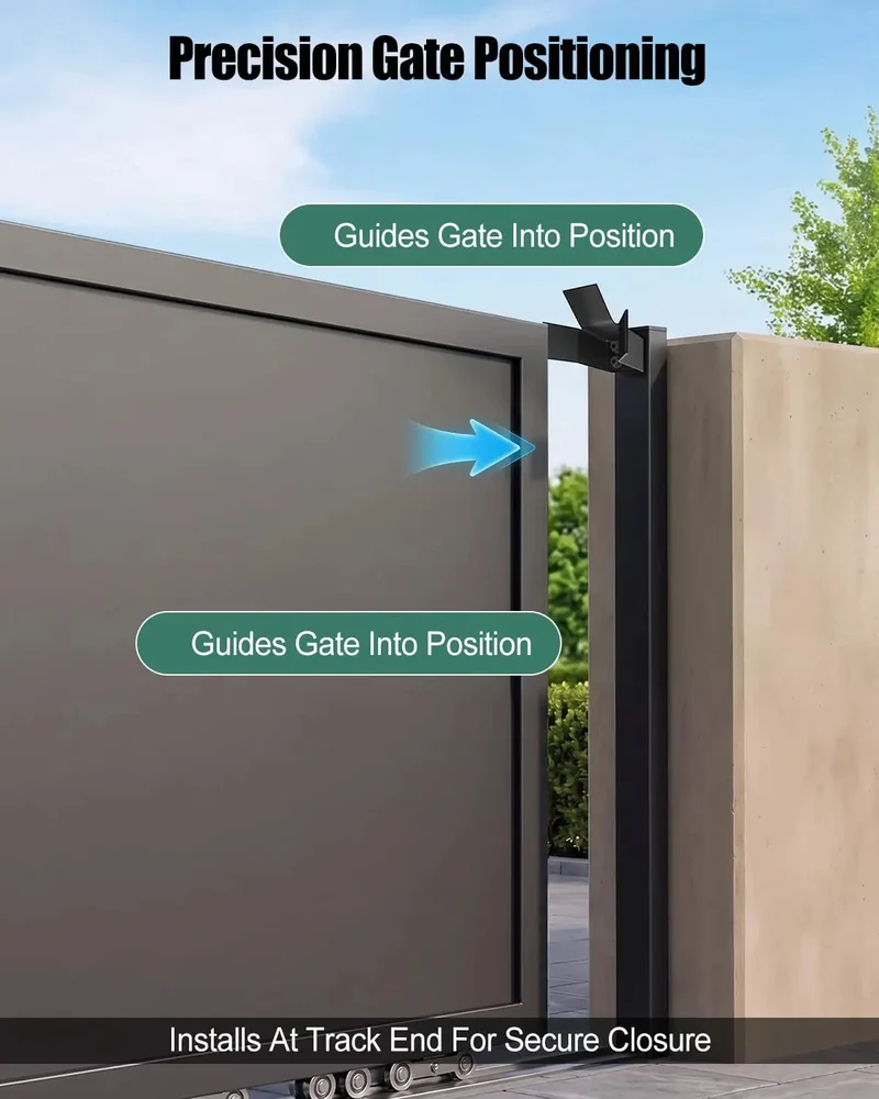 Heavy Duty Steel Slide Gate End Catch With Two Inch Receiver For Slick Sliding Gate Operation And Secure Yard Fence Alignment Built Damn Tough For Everyday Outdoor Use Without Any Fuss Or Hassle At All
