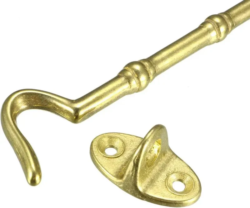 Lock Down Your Setup With This Tough Brass Hook Latch For Gates Cabinets And Windows Featuring Dead Simple Install Windproof Holders Mounting Screws Included Golden Finish For Built Different Durability