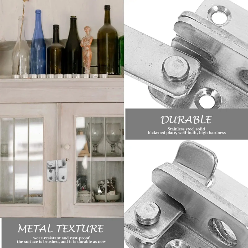 Easy Install Durable Stainless Steel Heavy Duty Gate Latch Rock Solid Yard Door Lock Rust Resistant Barn Shed Garage Security Bolt Closure For Double Doors And Pet Cages