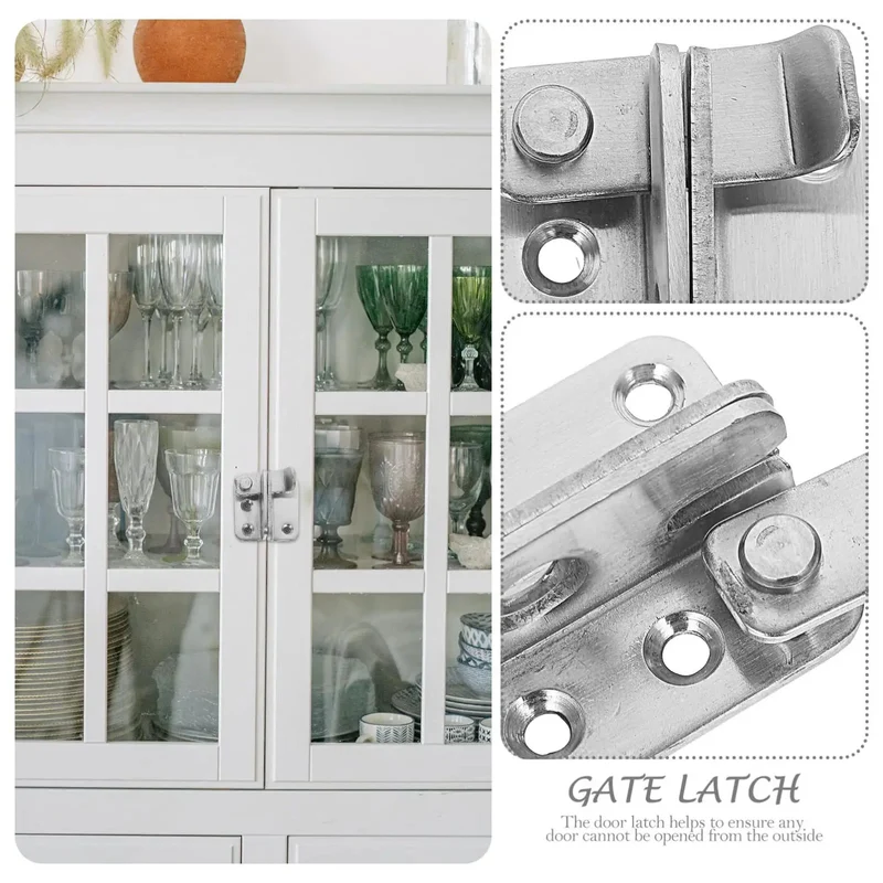 Easy Install Durable Stainless Steel Heavy Duty Gate Latch Rock Solid Yard Door Lock Rust Resistant Barn Shed Garage Security Bolt Closure For Double Doors And Pet Cages