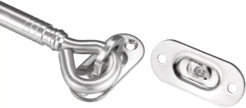 Tough As Nails Stainless Steel Hook Latch Kit Includes Mounting Screws Secure Your Gate Or Cabinet Door Fast Windproof Protection Hardware Does The Job Right Holds Tight Against The Breeze Solid Construction 3 Pack