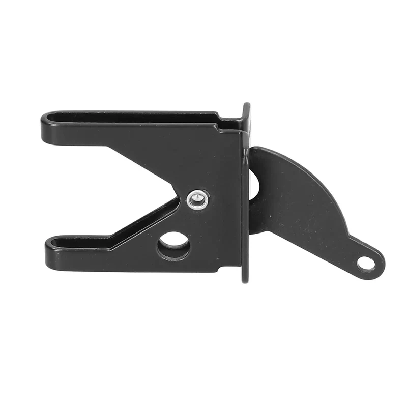 Solid As A Rock Iron Gate Latch With Self Locking Feature And Adjustable Cable Reliable Outdoor Fence Hardware Sporting Smooth Black Finish That Handles Rough Weather Like A Champ