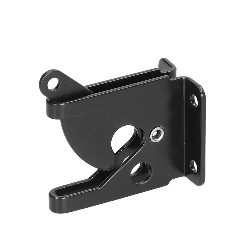 Solid As A Rock Iron Gate Latch With Self Locking Feature And Adjustable Cable Reliable Outdoor Fence Hardware Sporting Smooth Black Finish That Handles Rough Weather Like A Champ