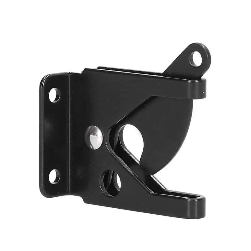 Solid As A Rock Iron Gate Latch With Self Locking Feature And Adjustable Cable Reliable Outdoor Fence Hardware Sporting Smooth Black Finish That Handles Rough Weather Like A Champ