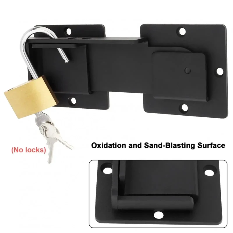 Big Time Security Seven Point Six Inch Aluminum Flip Latch Lock For Exterior Gate And Door With Heavy Duty Alloy Build For Ridiculously Strong Residential Hardware Setup