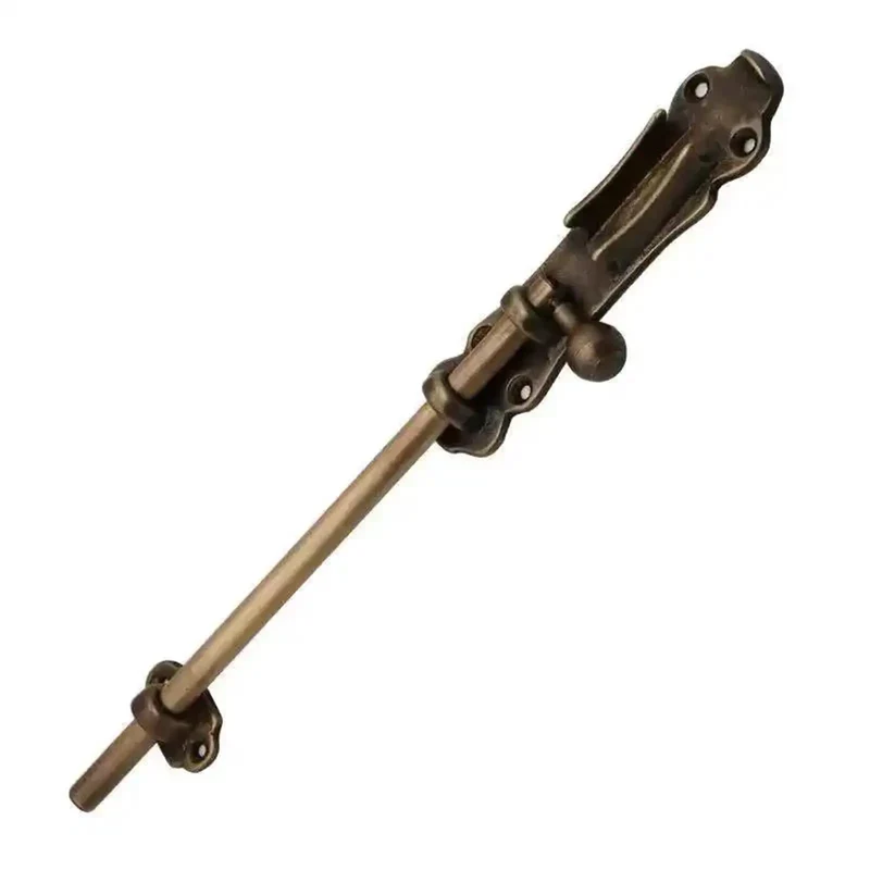 Rugged Solid Brass Slide Bolt Gate Latch With Bulletproof Flip Mechanism For Knockout Garden Door Security Pro Grade Exterior Hardware Kit With Fasteners