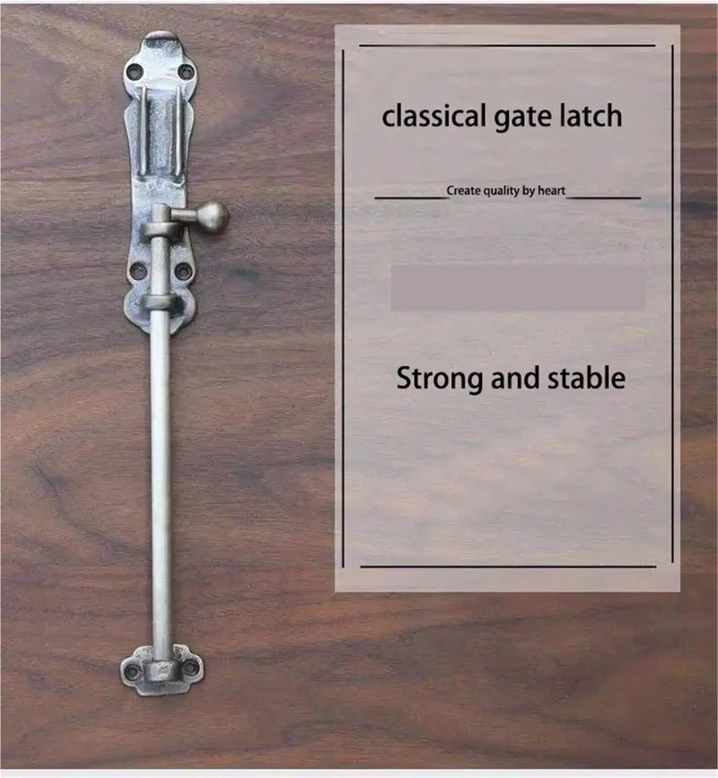 Rugged Solid Brass Slide Bolt Gate Latch With Bulletproof Flip Mechanism For Knockout Garden Door Security Pro Grade Exterior Hardware Kit With Fasteners