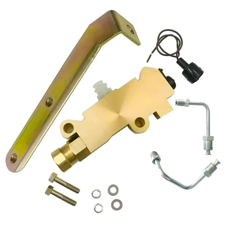Heavy Duty Brass Brake Proportioning Valve For Disc Front And Drum Rear Setup Mount Bracket And Connector Kit Compatible With Chevy Classic Car And Truck Replace 172 1353 Straight Up Knockout Fit