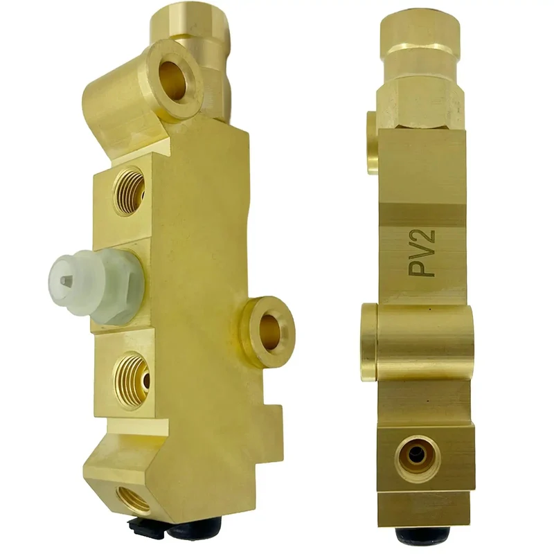 Tough And Slick Universal Brass Brake Proportioning Valve Disc Front Drum Rear For GM Ford Chevy Street Rods Muscle Cars Plus Classic Truck Rides Dual Reservoir Master Cylinder PV2 Model 1353