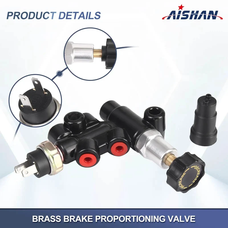 Universal Adjustable Knob Proportioning Valve Kit For Brake Lines With Master Cylinder Adapter And Oem Replacement Parts 26011179 And 26013190 For Domestic Rides Droptight And Ready For Beast Mode Braking