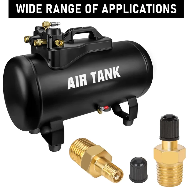 Top Shelf 4 Pack 1/4 Inch NPT Male Thread Brass Tank Valve With Standard Valve Core And Sealing Caps For Air Compressor Inflation Vessel Filling Solid Brass Build Keeps Airtight No Leaky Junk