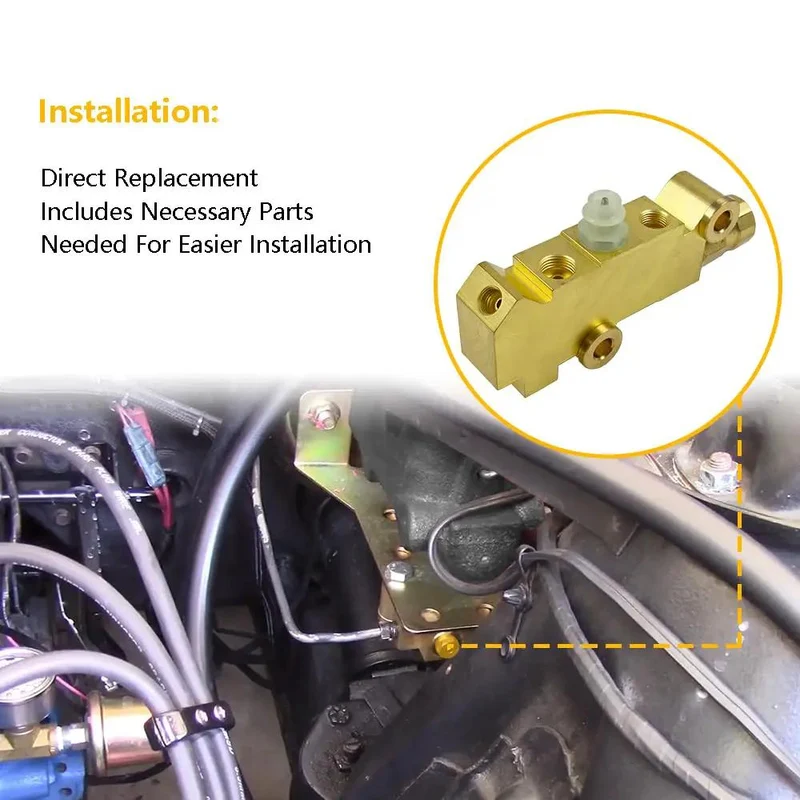 Heavy Duty Brass Brake Proportioning Valve Keeps Line Pressure Rock Solid For Four Wheel Disc Systems Fits Chevy Ford Chrysler And All Street Rods Hot Rods Classic Cars And Trucks With Badass Stopping Power