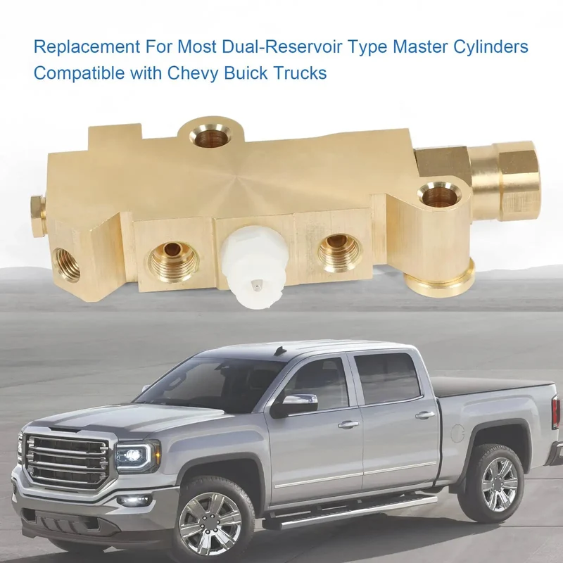 Heavy Duty Solid Brass Brake Proportioning Valve For Disc Front Drum Rear Systems Adapts To Dual Reservoir Master Cylinders Built Tough For Chevy And Buick Trucks Delivers Hella Durable Knockout Stopping Power You Can Trust Every Single Mile