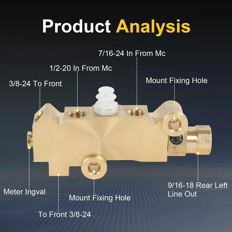 Heavy Duty Solid Brass Brake Proportioning Valve For Disc Front Drum Rear Systems Adapts To Dual Reservoir Master Cylinders Built Tough For Chevy And Buick Trucks Delivers Hella Durable Knockout Stopping Power You Can Trust Every Single Mile