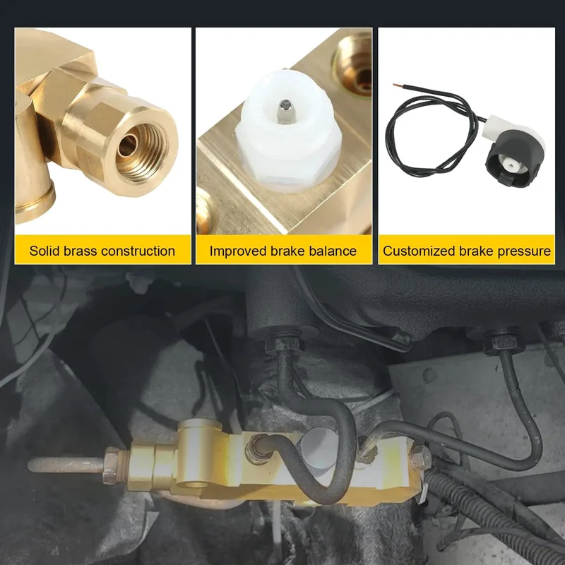 Heavy Duty Solid Brass Brake Proportioning Valve For Disc Front Drum Rear Systems Adapts To Dual Reservoir Master Cylinders Built Tough For Chevy And Buick Trucks Delivers Hella Durable Knockout Stopping Power You Can Trust Every Single Mile