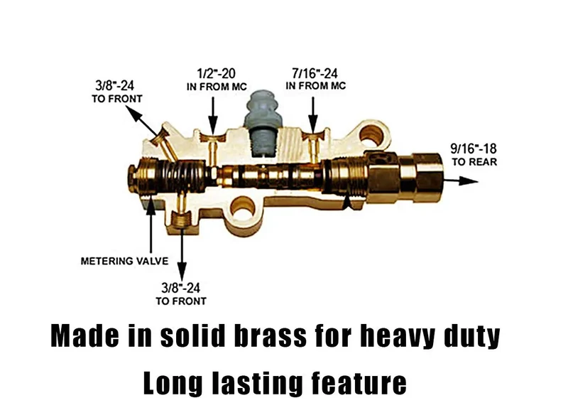 Handcrafted Brass Proportioning Valve Delivers Rock Solid Hydraulic Control For Street Rods And Trucks Featuring Disc Front And Drum Rear Brake Setups Compatible With Gm Gmc Chevy And Ford