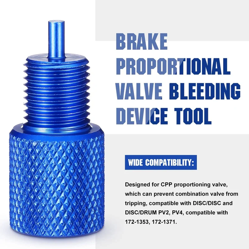 Solid Aluminum Two Piece Brake Proportioning Valve Bleeder Tool Kit For Disc And Drum Systems With Pv2 Pv4 Shuttle Valve Compatibility A No Hassle Gearhead Wrenching Workshop Essential