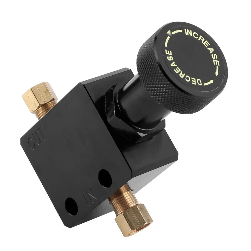 Adjustable Brake Proportioning Valve With Aluminum Alloy Housing And Two Connectors For Hot Rods And Muscle Cars Zero Slop Pedal Feel Tight Pressure Modulation Up To Twelve Hundred Psi Drop In Ready