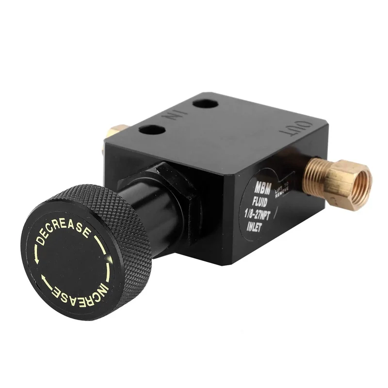 Adjustable Brake Proportioning Valve With Aluminum Alloy Housing And Two Connectors For Hot Rods And Muscle Cars Zero Slop Pedal Feel Tight Pressure Modulation Up To Twelve Hundred Psi Drop In Ready