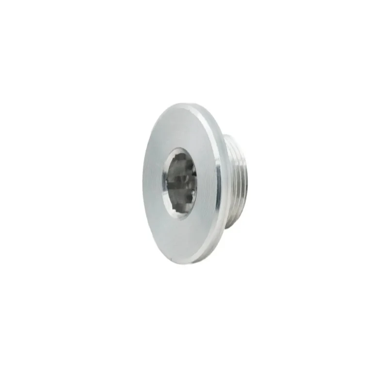 Billet Aluminum LS Oil Pressure Relief Valve Plug Machined For Knockout Engine Blocks And LS Swap Builds Offer Zero Leak Guarantee With Tough Corrosion Resistant Silver Finish Built For Real American Muscle Cars And Hot Rods