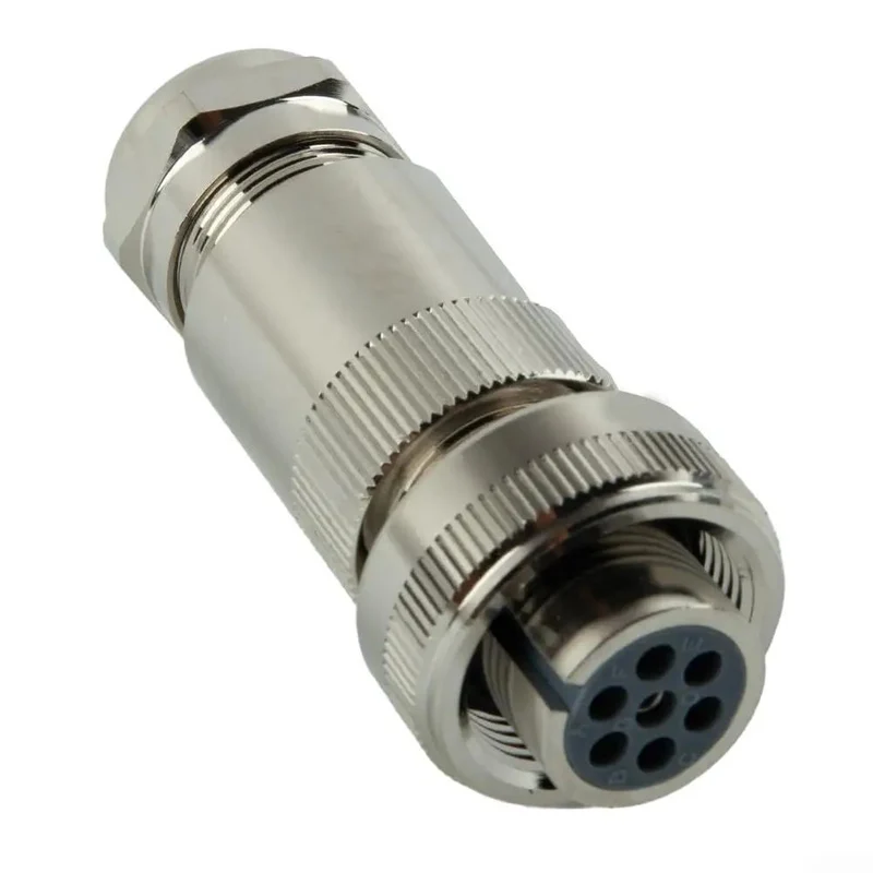 Full Metal 7 Pin Proportional Valve Connector Female Socket C14g As7 Din175201-804 Ip67 Hydraulic Solenoid Badass Build Rock Solid Industrial Grade Top Shelf Performance For Rexroth Moog Parker Systems Plug And Play Ready