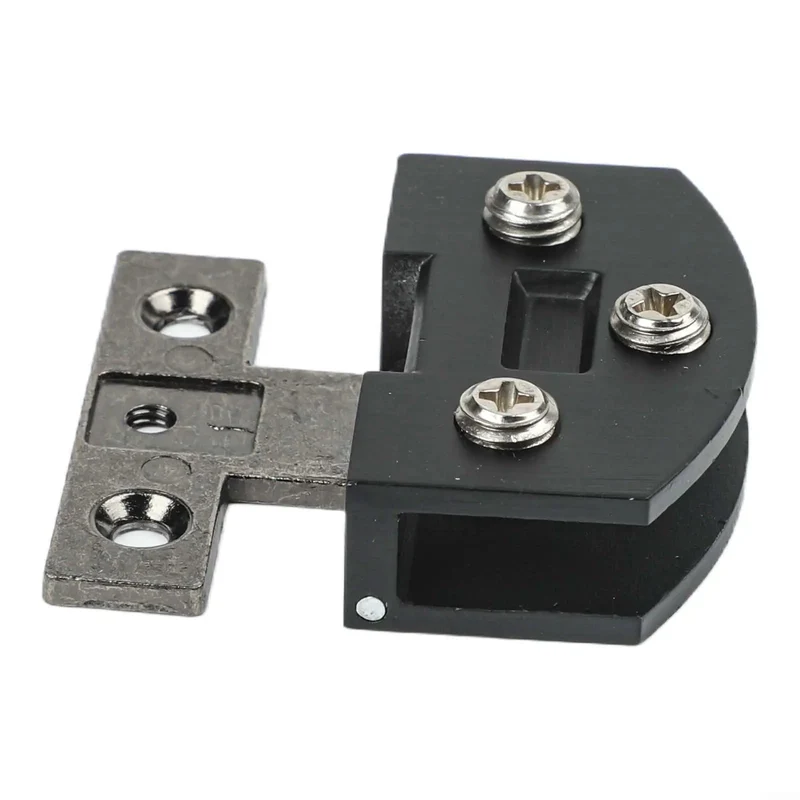Heavy Duty Frameless Glass Door Hinge And Zinc Alloy Cabinet Clamps For 8 Millimeter Panels Smooth Glide Fit For Wine Racks And Display Cases Matte Black Hardware That Nails The Job