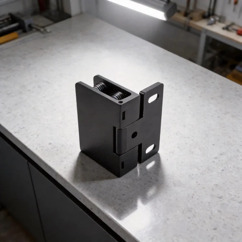 Boss Level Stainless Steel Hydraulic Glass Door Hinge Offering No Hassle U Shape Clip Installation And Smooth Operator Soft Close Action For Frameless Doors In Sleek Black