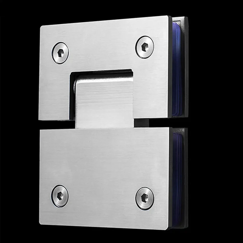 Heavy Duty Stainless Steel Bathroom Shower Frameless Glass Door Hinge Clamp Featuring 180 Degree Pivot And Killer Brushed Finish Rock Solid Daily Use Hardware