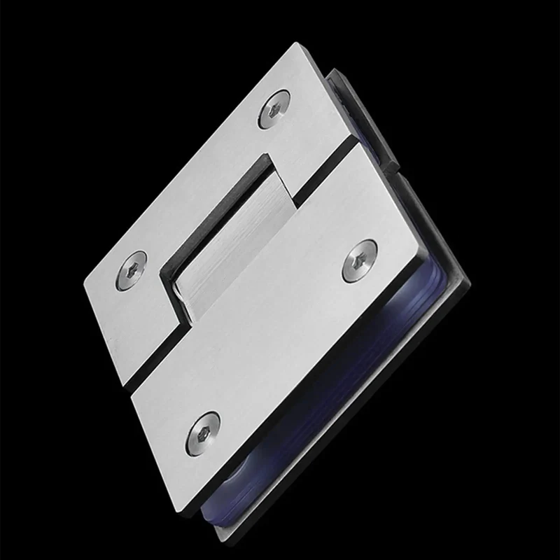 Heavy Duty Stainless Steel Bathroom Shower Frameless Glass Door Hinge Clamp Featuring 180 Degree Pivot And Killer Brushed Finish Rock Solid Daily Use Hardware