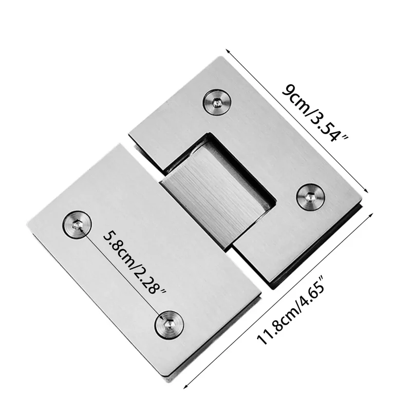 Heavy Duty Stainless Steel Bathroom Shower Frameless Glass Door Hinge Clamp Featuring 180 Degree Pivot And Killer Brushed Finish Rock Solid Daily Use Hardware