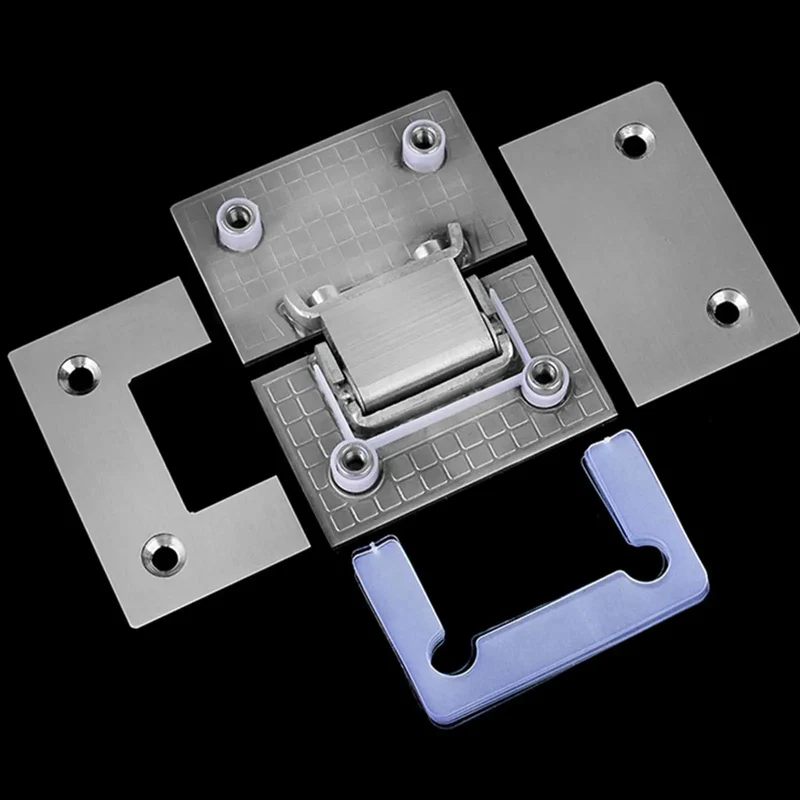 Heavy Duty Stainless Steel Bathroom Shower Frameless Glass Door Hinge Clamp Featuring 180 Degree Pivot And Killer Brushed Finish Rock Solid Daily Use Hardware