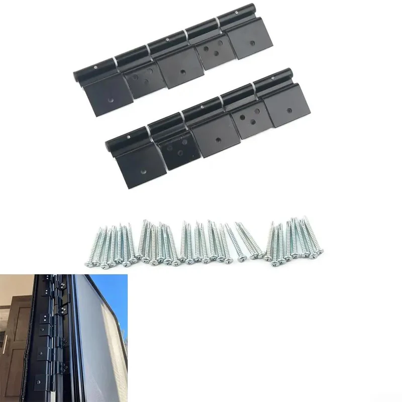 Rock Solid Aluminum RV Door Hinges Complete Replacement Kit For Fifth Wheels And Motorhomes Zero Hassle Setup Heavy Duty All Weather Outdoor Hardware Included Smooth Lightweight Rig Upgrade