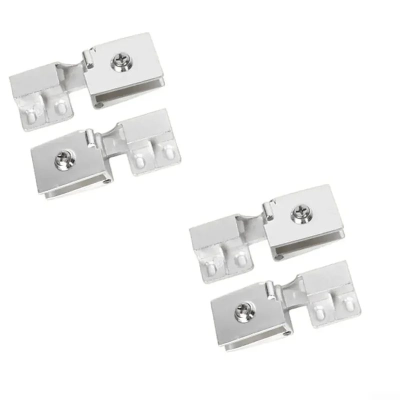 Heavy Duty Frameless Glass Door Hinges For 6mm Cabinets Showers And Bookshelves With TPE Washers Rustproof Galvanized Alloy Hella Durable Anti Scratch Silver Hardware