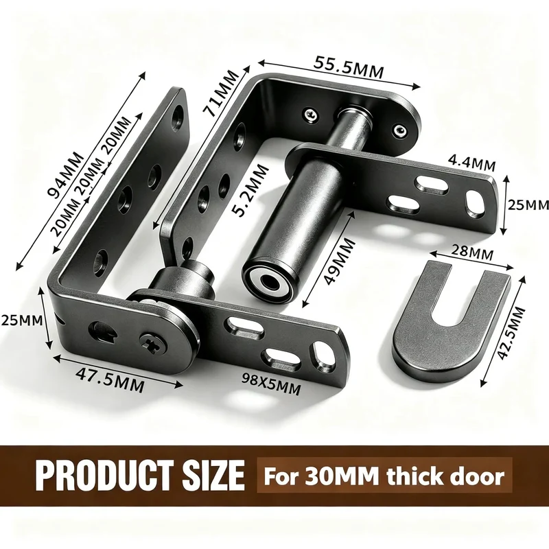 Badass Heavy Duty 304 Stainless Steel Self Closing Cafe Door Hinges Black Saloon Swing Mounts Commercial Grade Corrosion Resistant Two Pack Durable Rust Proof Latch System