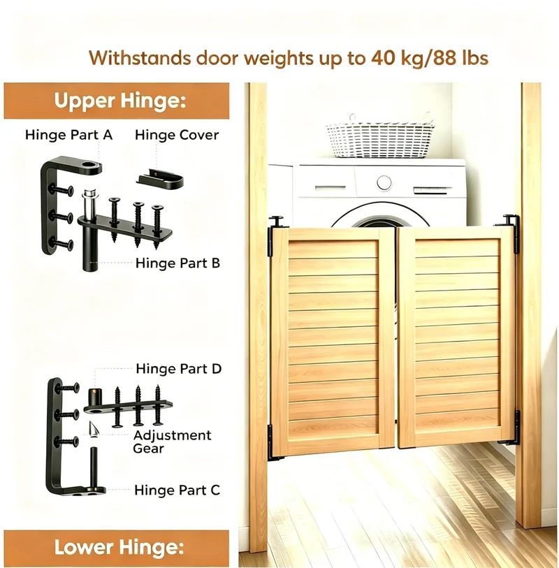 Badass Heavy Duty 304 Stainless Steel Self Closing Cafe Door Hinges Black Saloon Swing Mounts Commercial Grade Corrosion Resistant Two Pack Durable Rust Proof Latch System