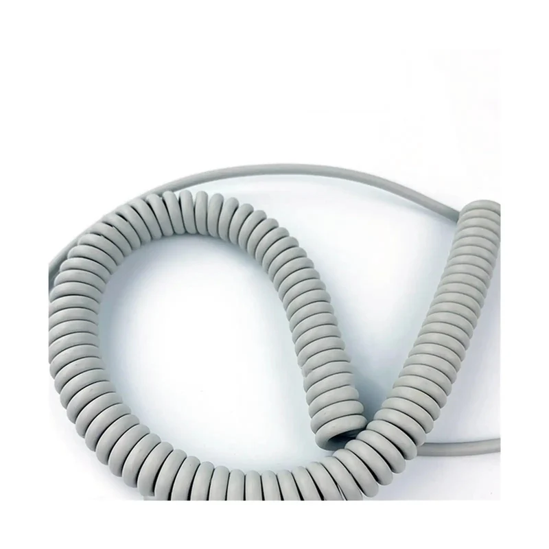 Slick 4-Core Coiled Power Cord With Rad Spiral Design Offering Seamless Electrical Connections And No Tangles Featuring Durable Polyurethane Jacket With Telescopic Flexibility For Sweet Moving Circuit Setups And Reliable Vertical Motion Apps