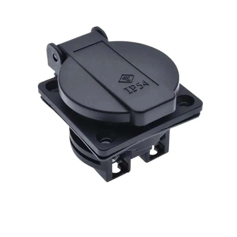 Badass CEE7 IP54 Waterproof Industrial Electrical AC Power Female Socket Rewireable Outlet Connector for Heavy Duty Extension Cords Rigs Jobsites and Construction Sites Rugged as Hell