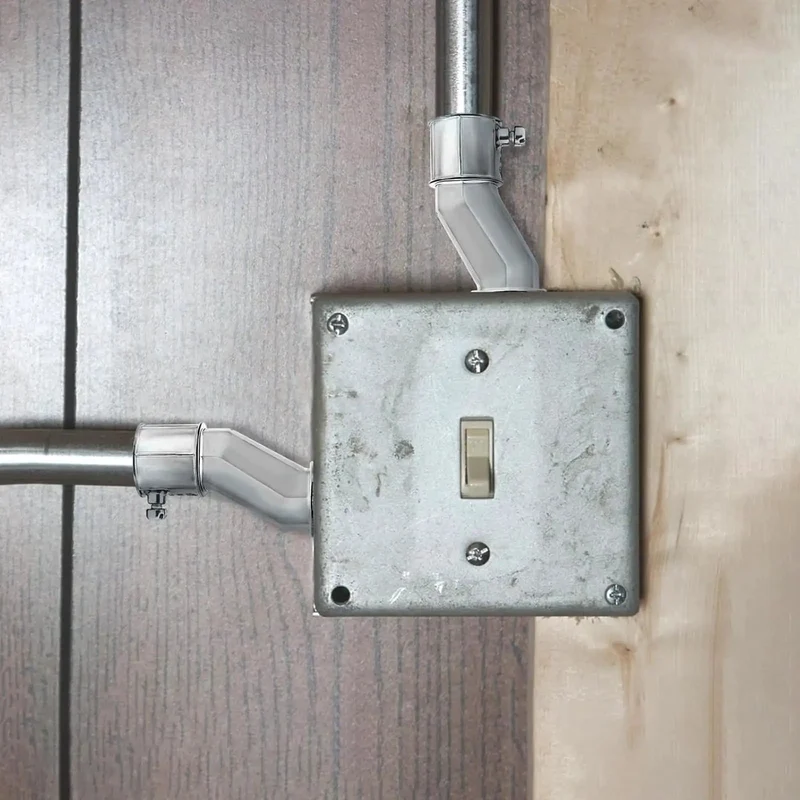 6 Piece Offset Conduit Connectors Zinc Alloy Electrical Tube Fittings With Hella Secure Grip That Drops Into Place For Tight Spots And Provides Knockout Level Durability For Heavy Duty Home Run Wiring Projects You Can Trust